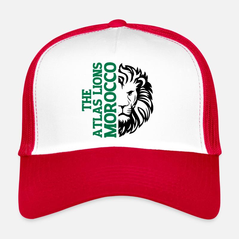 Typographie verticale du Maroc avec AtlasLion Casquette trucker 