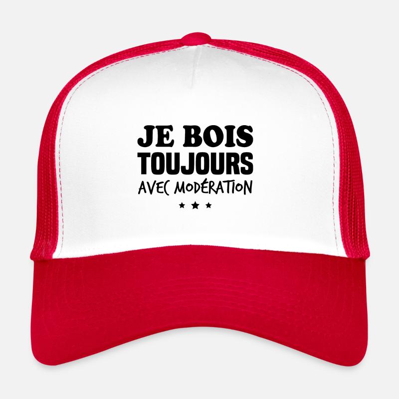 Je bois toujours avec modération Casquette trucker 