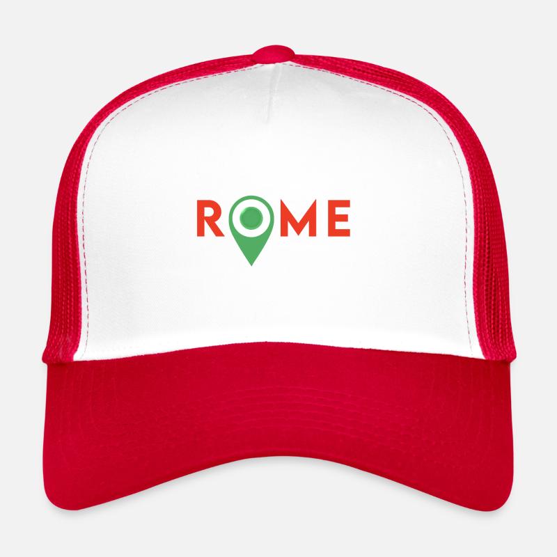 Rome - Trucker Cap - white/red
