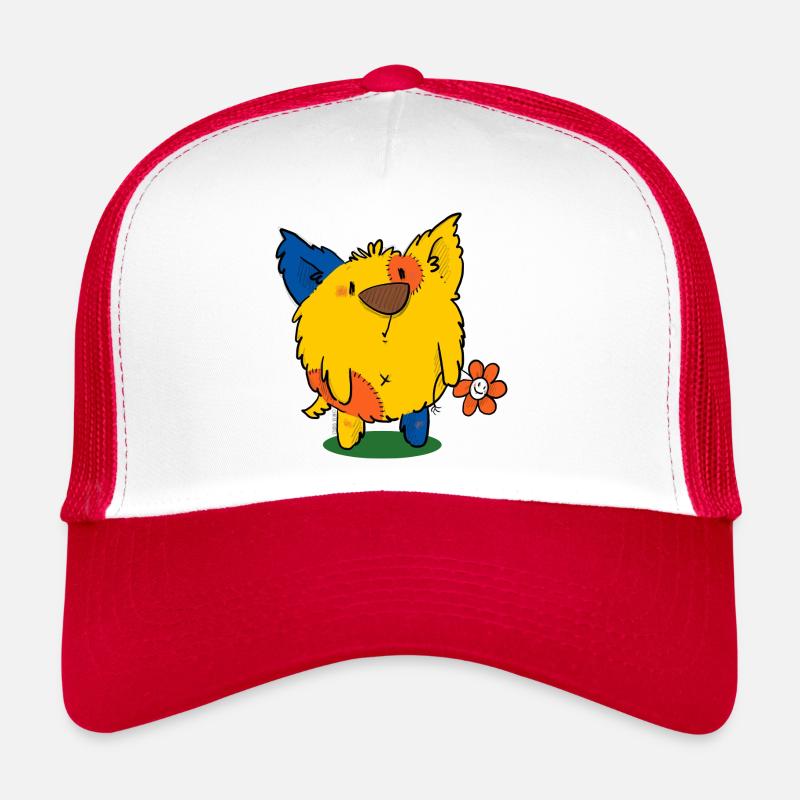 en attendant le printemps, Dibadoo avec fleur Casquette trucker 
