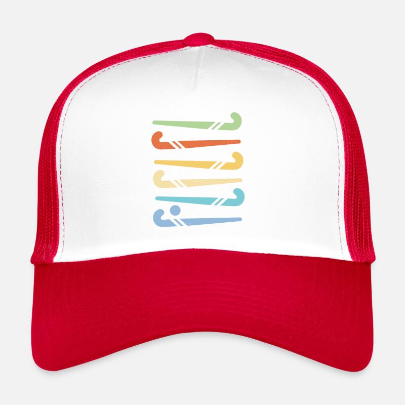 hockey stick - Trucker Cap - white/red