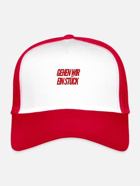 Lust zu laufen? - Trucker Cap - Weiß/Rot - Vorne