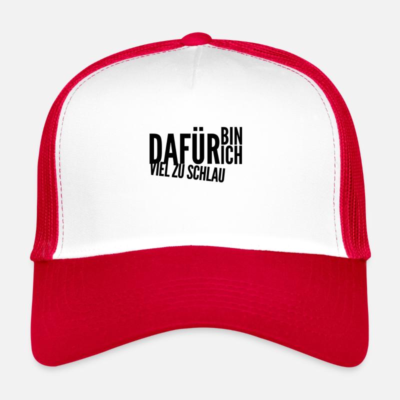 ich bin smart - Trucker Cap - Weiß/Rot