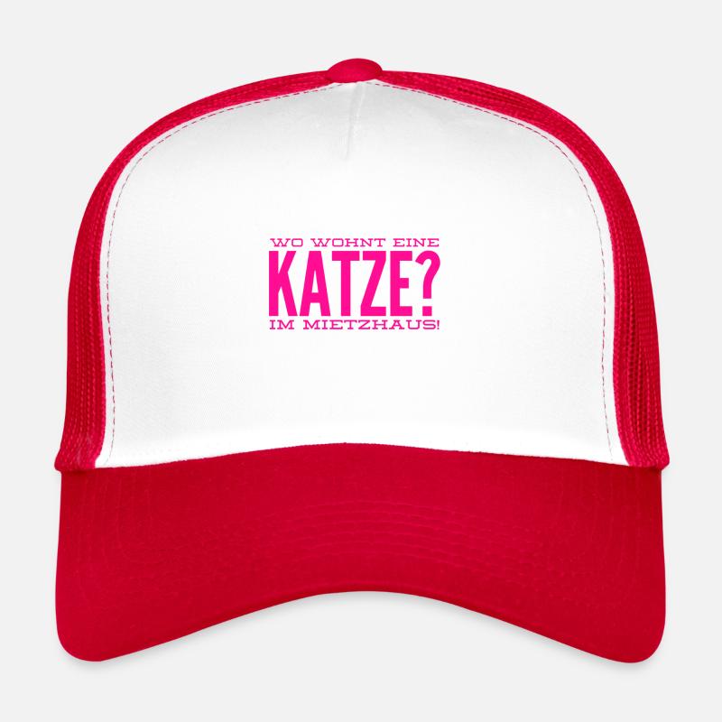wo wohnt eine Katze? Trucker Cap
