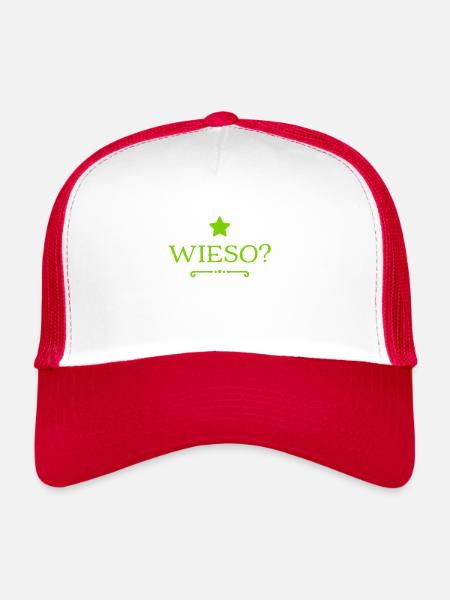 aus welchem Grund? - Trucker Cap - Weiß/Rot - Vorne