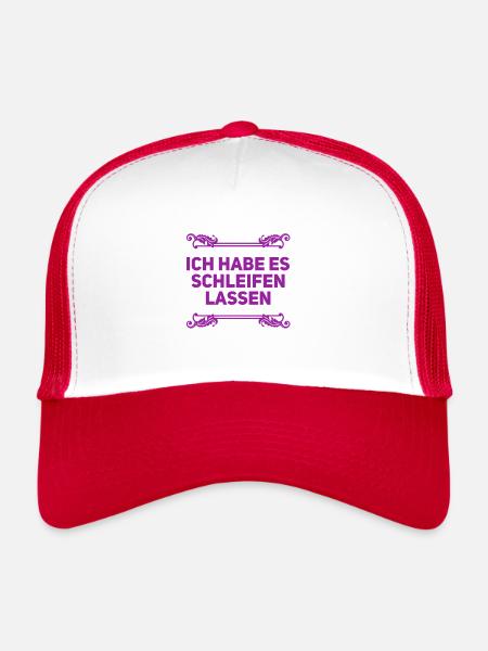 ich hatte keine Lust - Trucker Cap - Weiß/Rot - Vorne