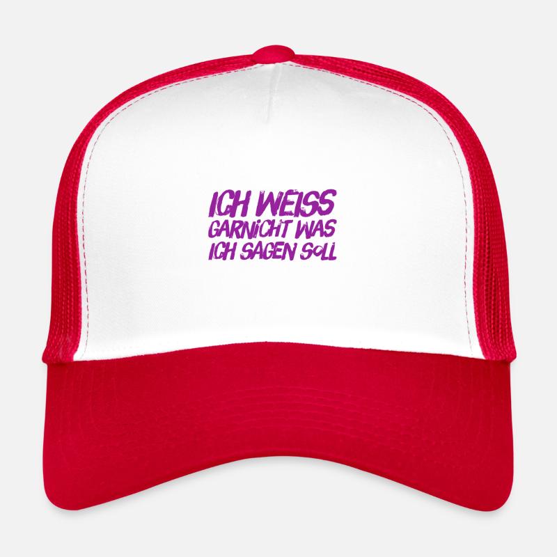 mir fehlen die Worte - Trucker Cap - Weiß/Rot
