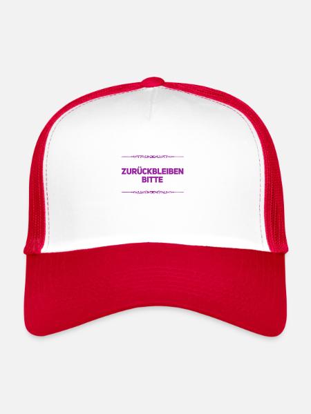 der Zug fährt ab - Trucker Cap - Weiß/Rot - Vorne