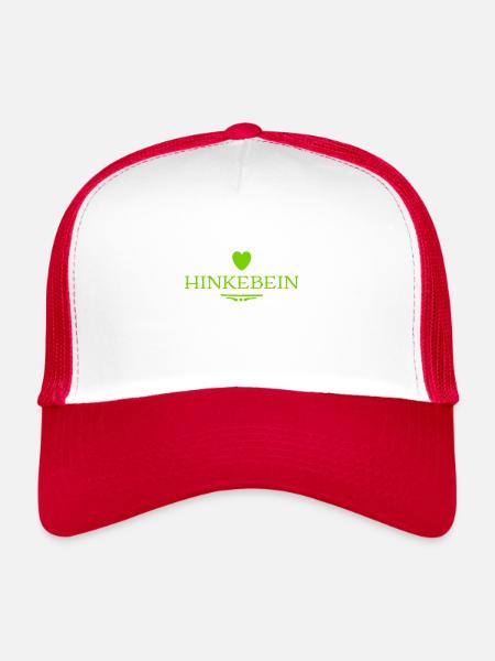 ich habe ein kaputtes Bein - Trucker Cap - Weiß/Rot - Vorne