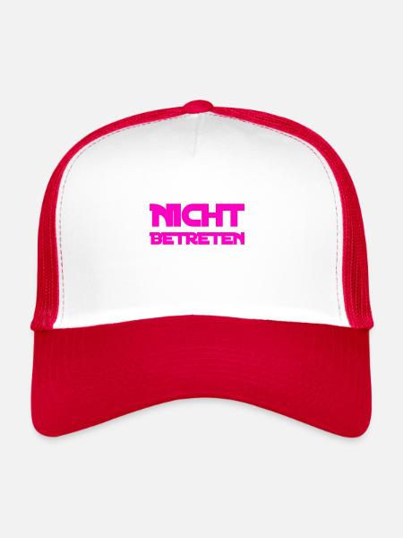 der Zutritt ist nicht gestattet - Trucker Cap - Weiß/Rot - Vorne