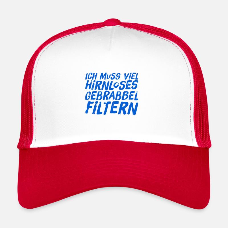 viele Menschen erzählen Blödsinn - Trucker Cap - Weiß/Rot
