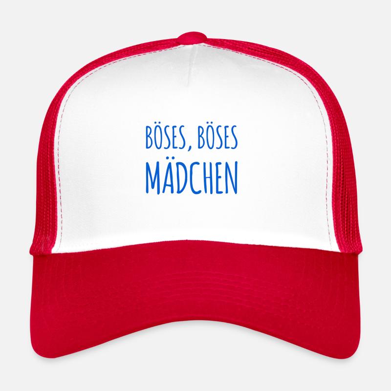vor dir steht ein Böses Mädchen Trucker Cap