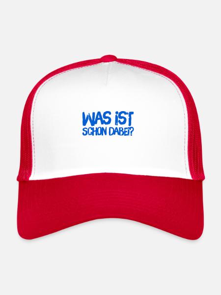 was ist schon dabei? - Trucker Cap - Weiß/Rot - Vorne