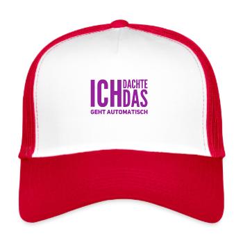 nicht von allein - Trucker Cap - Weiß/Rot - Vorne