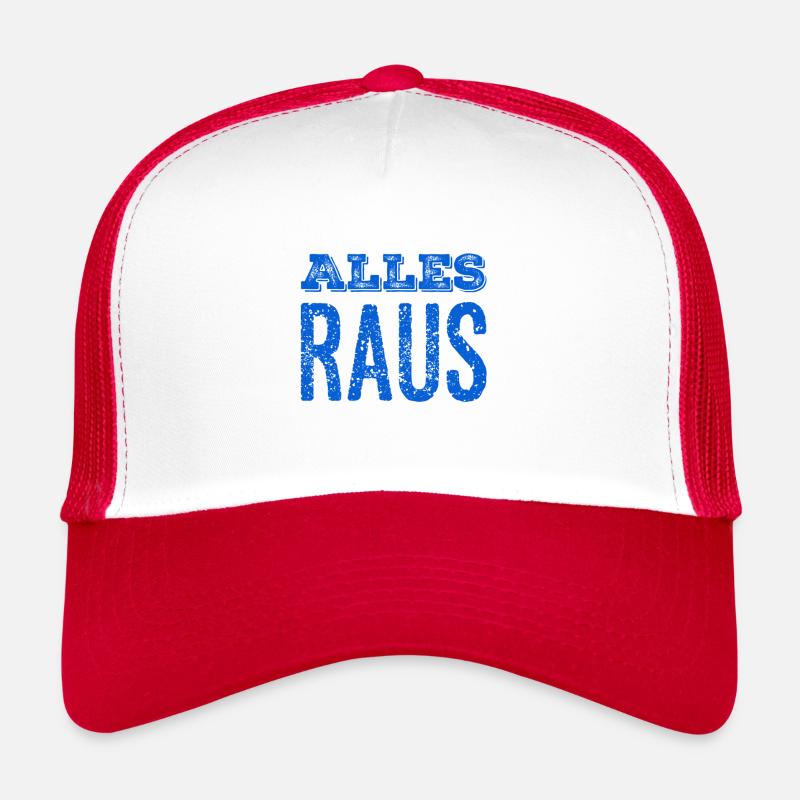 alle müssen raus - Trucker Cap - Weiß/Rot