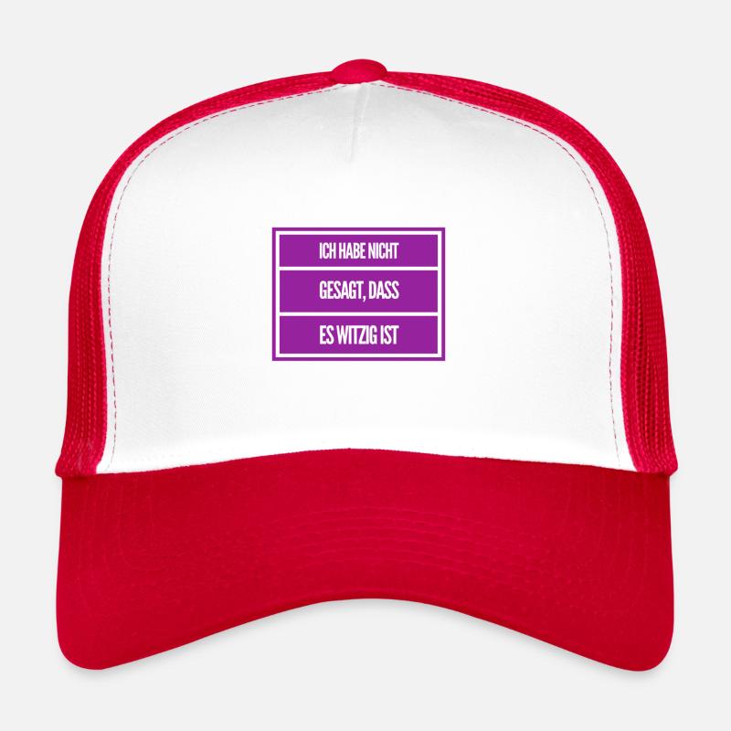 das ist nicht witzig - Trucker Cap - Weiß/Rot