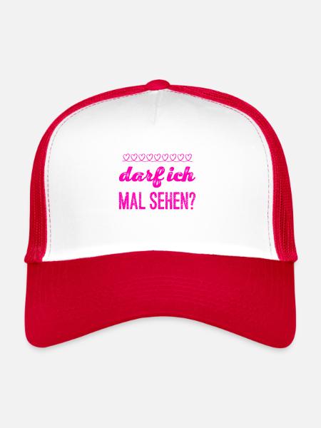 ich würde es mir gerne ansehen - Trucker Cap - Weiß/Rot - Vorne