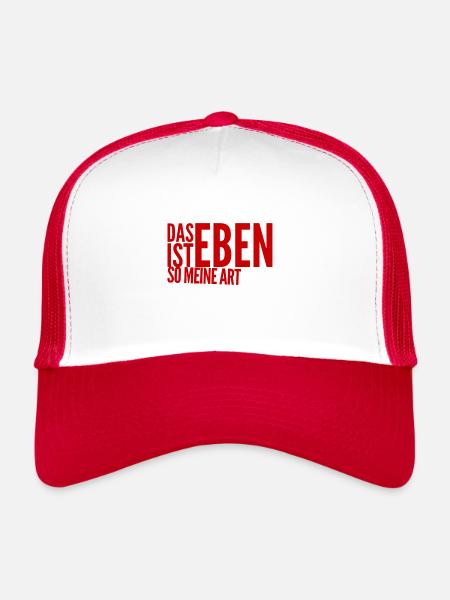 das ist eben so meine Art - Trucker Cap - Weiß/Rot - Vorne