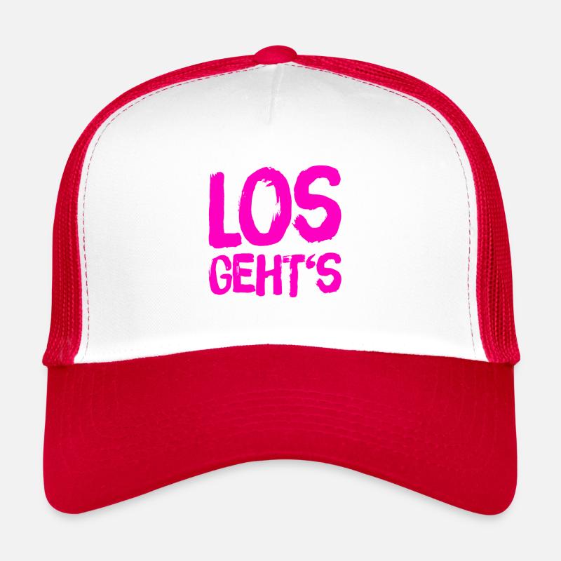 auf geht es - Trucker Cap - Weiß/Rot
