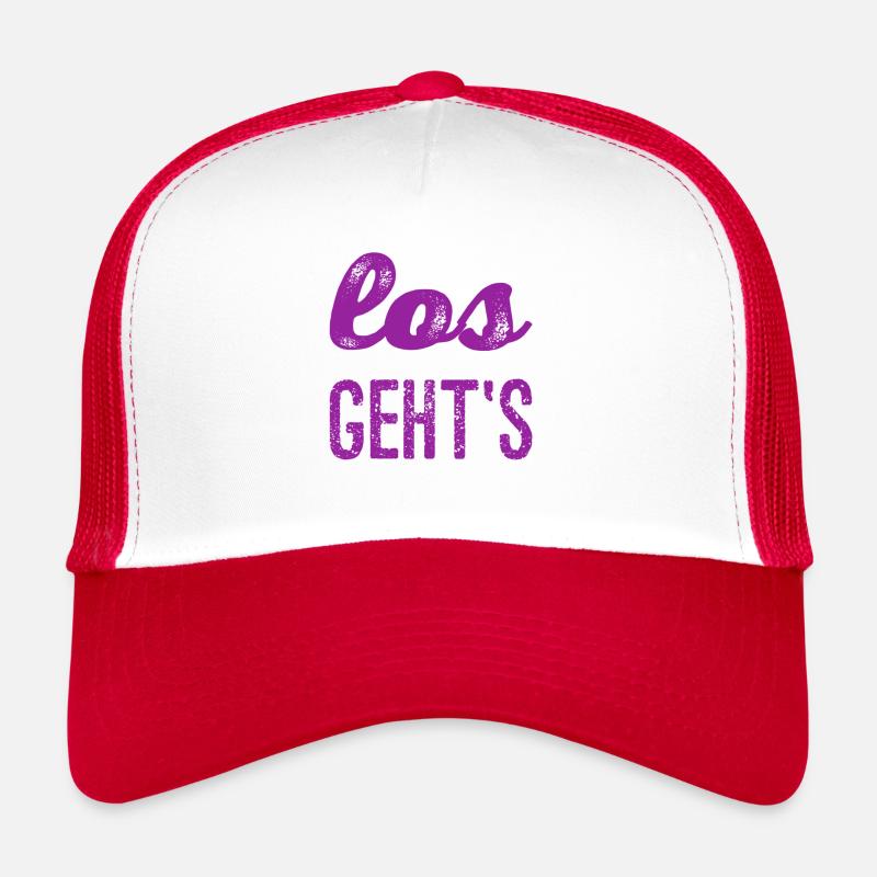 auf geht's - Trucker Cap - Weiß/Rot