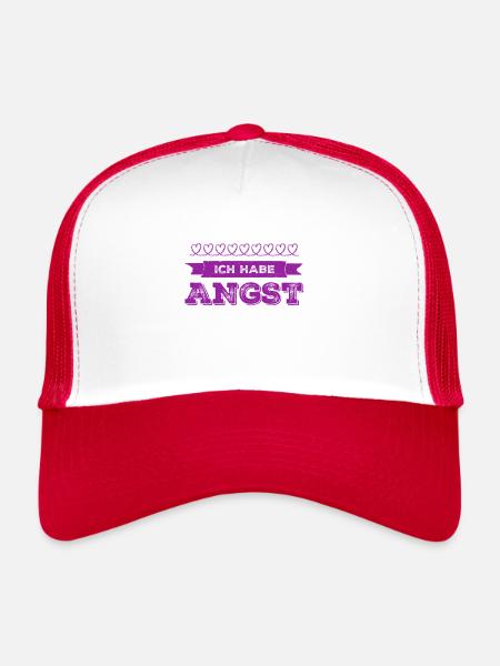 so ängstlich - Trucker Cap - Weiß/Rot - Vorne
