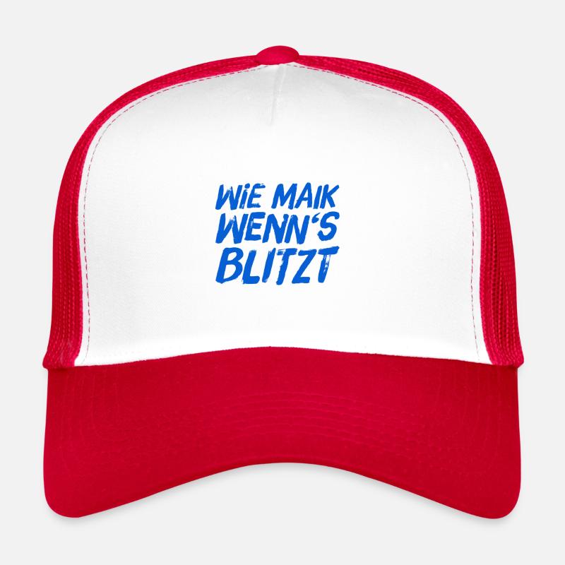 wenn der Blitz einschlägt - Trucker Cap - Weiß/Rot
