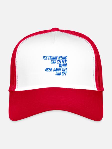 ich trinke nicht viel - Trucker Cap - Weiß/Rot - Vorne