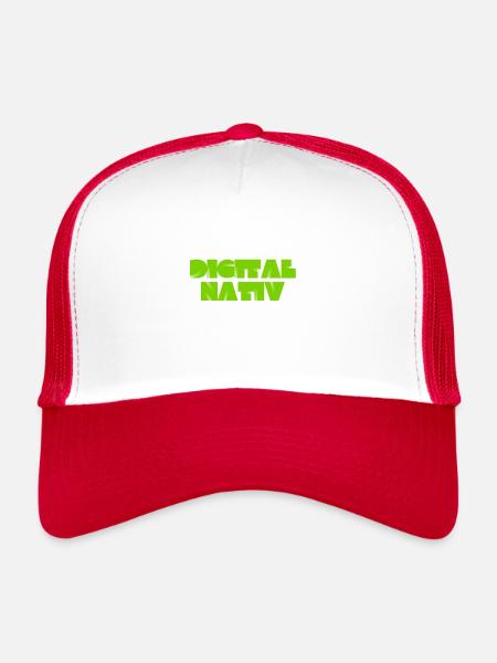 ich mag es digital - Trucker Cap - Weiß/Rot - Vorne