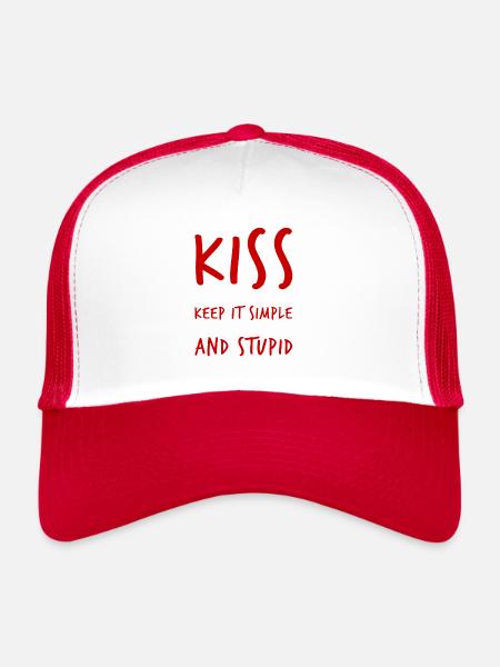 keep it simple and stupid - Trucker Cap - white/red - Front