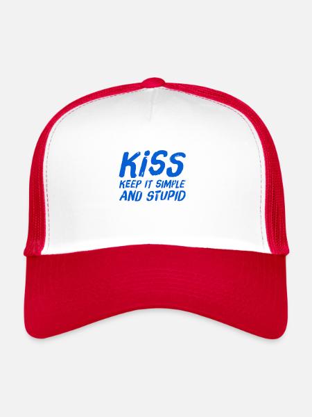 simple is great - Trucker Cap - white/red - Front