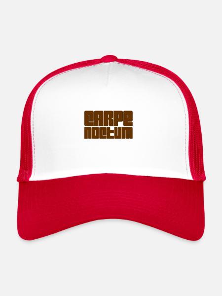 the night always goes on - Trucker Cap - white/red - Front