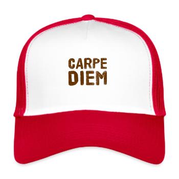 Carpe Diem - Casquette trucker  - blanc/rouge - Devant
