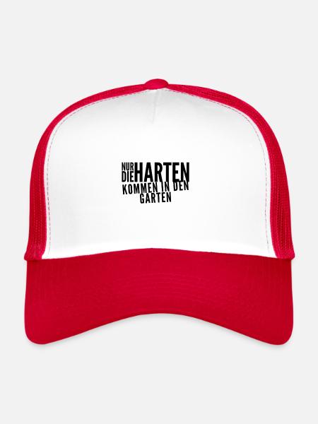 zeig mir deine Härte - Trucker Cap - Weiß/Rot - Vorne