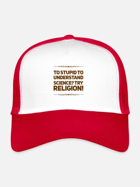 Tout le monde ne peut pas faire de la science - Casquette trucker  - blanc/rouge - Devant