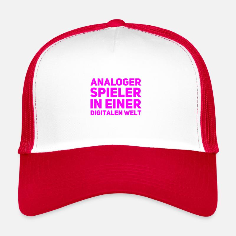the analogue world - Trucker Cap - white/red