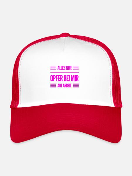 alles voller Opfer - Trucker Cap - Weiß/Rot - Vorne