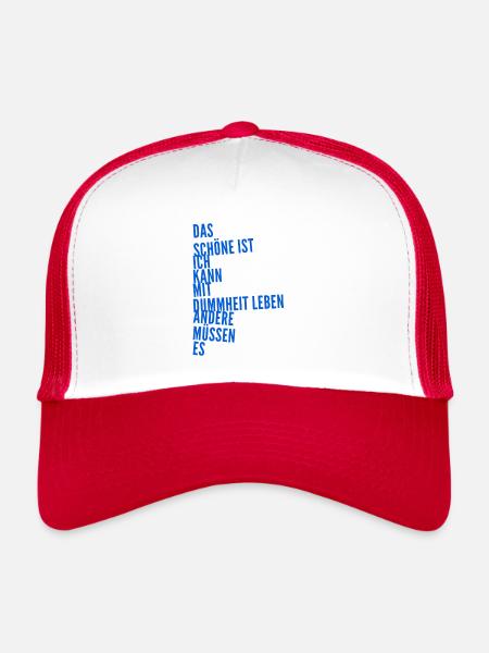 the stupidity of men - Trucker Cap - white/red - Front