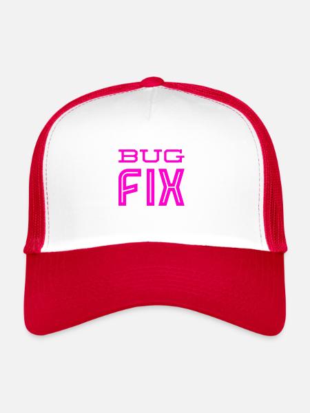 Bugfix is great - Trucker Cap - white/red - Front