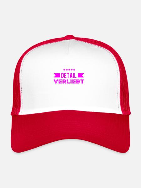 J’aime les détails - Casquette trucker  - blanc/rouge - Devant