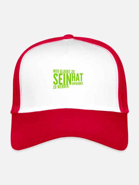 Vivre, c’est se développer - Casquette trucker  - blanc/rouge - Devant