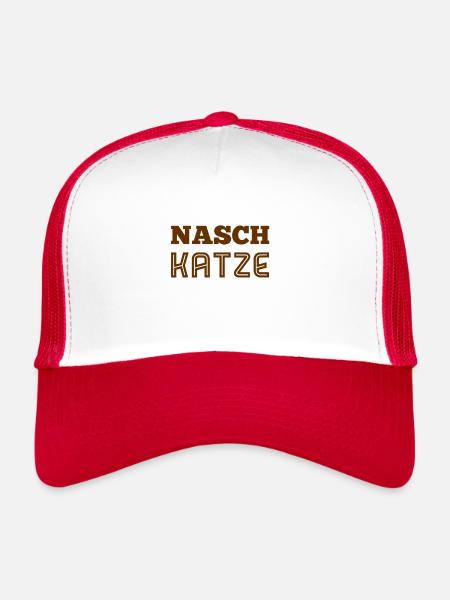 Il y a une dent sucrée devant vous - Casquette trucker  - blanc/rouge - Devant