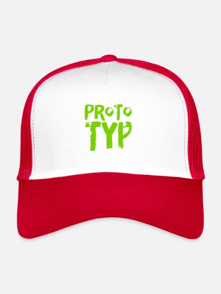 a prototype - Trucker Cap - white/red