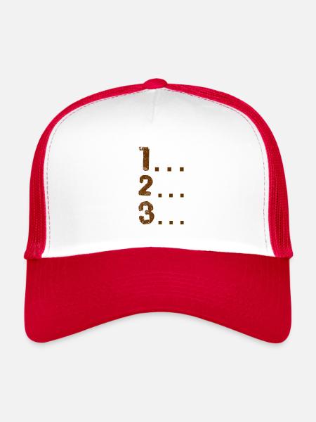 I'm counting to three - Trucker Cap - white/red - Front