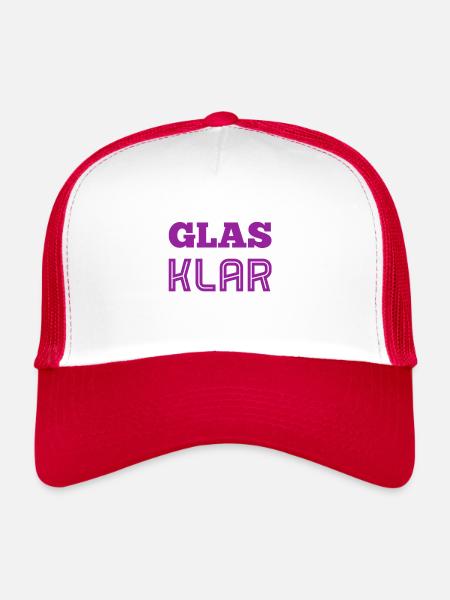 C’est clair - Casquette trucker  - blanc/rouge - Devant