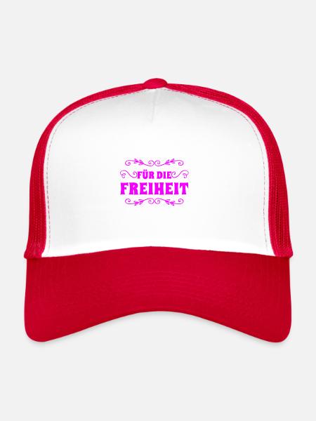 Liberté - Casquette trucker  - blanc/rouge - Devant