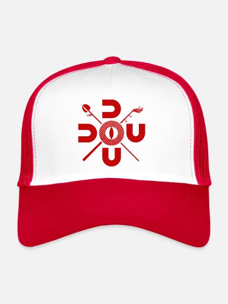 Symboles du Doudou - Casquette trucker  - blanc/rouge - Devant