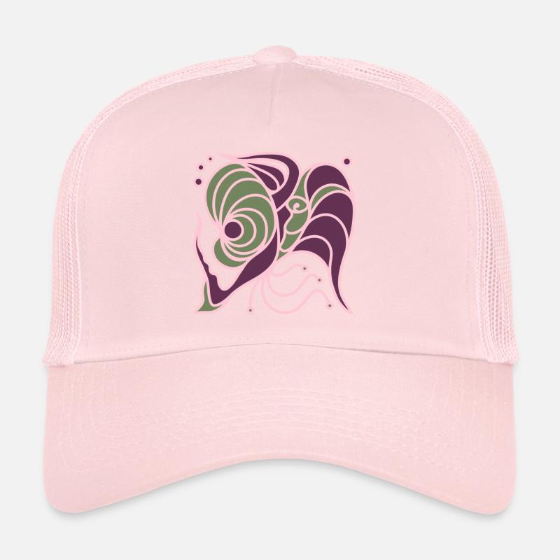 Soir. Deux anges dans la lumière de l’harmonie. Casquette trucker 
