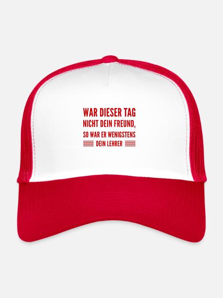 Profitez de votre vie - Casquette trucker  - blanc/rouge - Devant