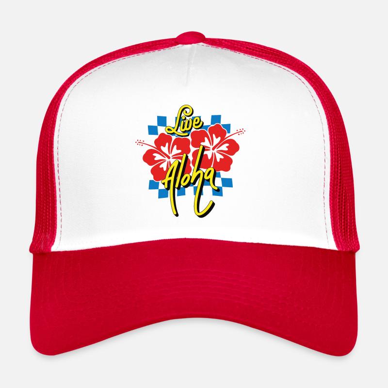 Hawaii Live Aloha Summer Vibe Spruch Retro Trucker Cap