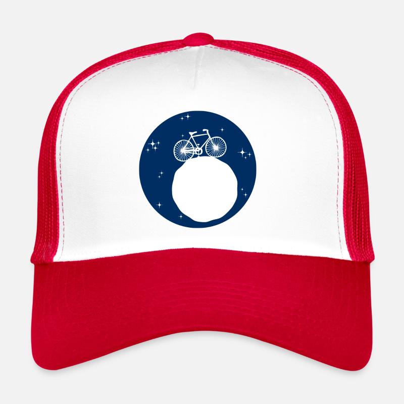 Space Fahrrad - Trucker Cap - Weiß/Rot